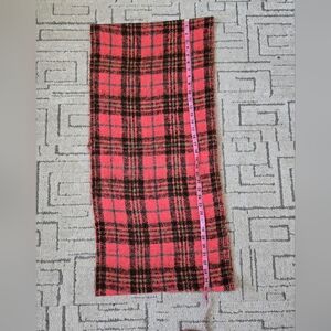 Panache Coral, Brown & Green Plaid Infinity Scarf